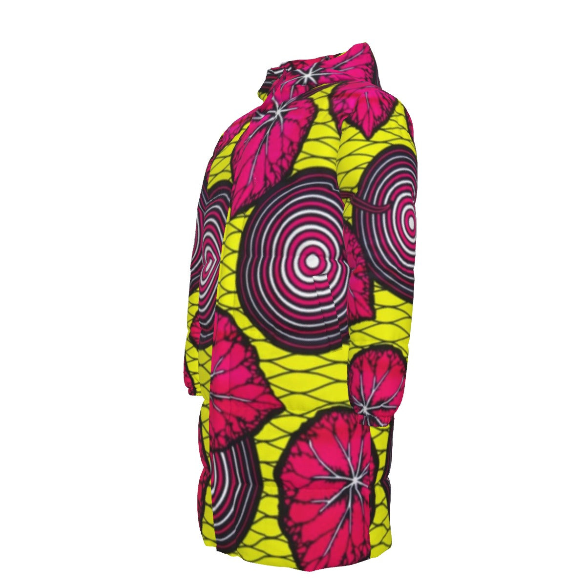 WildMystic1 African Hypno Leaf Unisex Long Down Coat