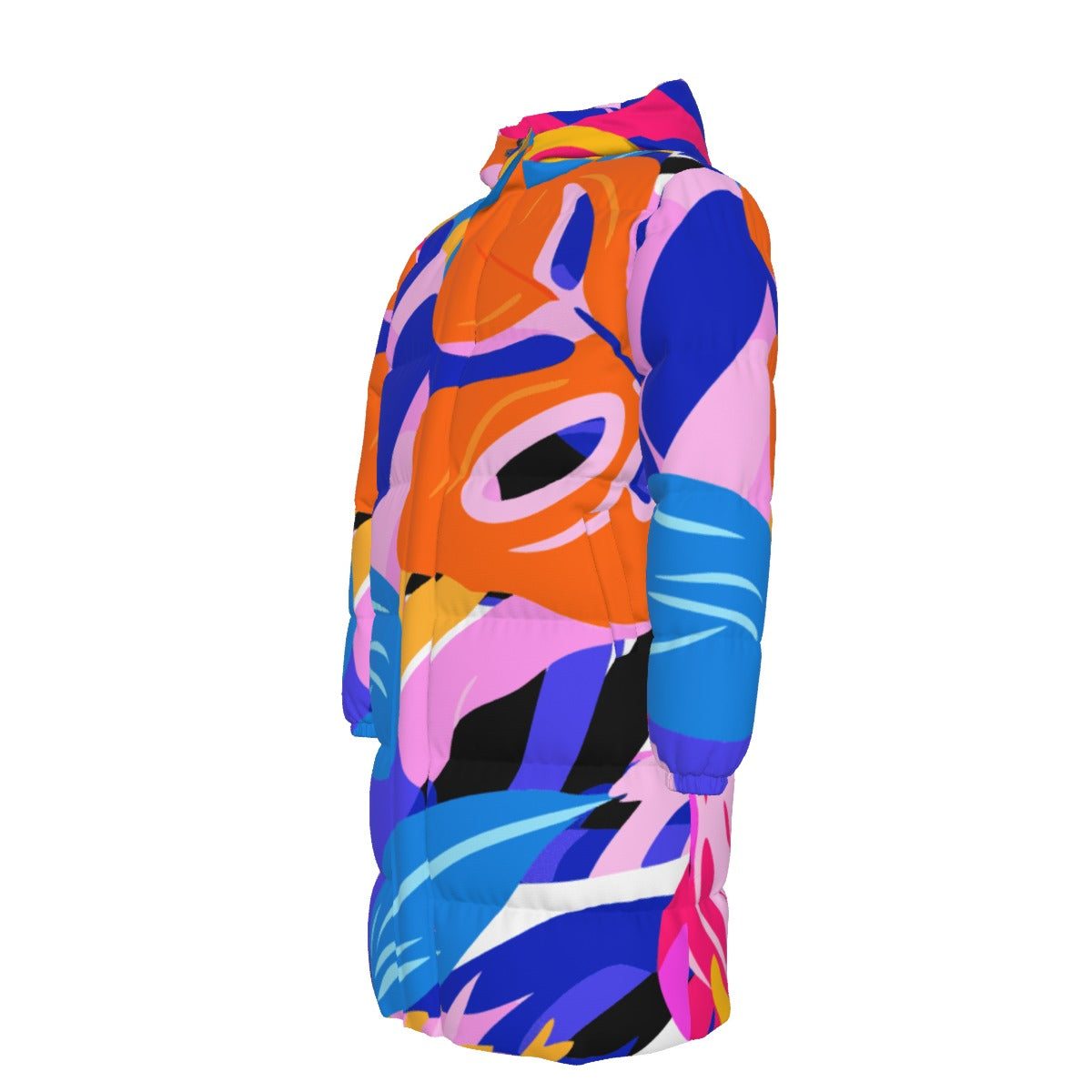 WildMystic1 Colorful Jungle Print Unisex Long Down Coat