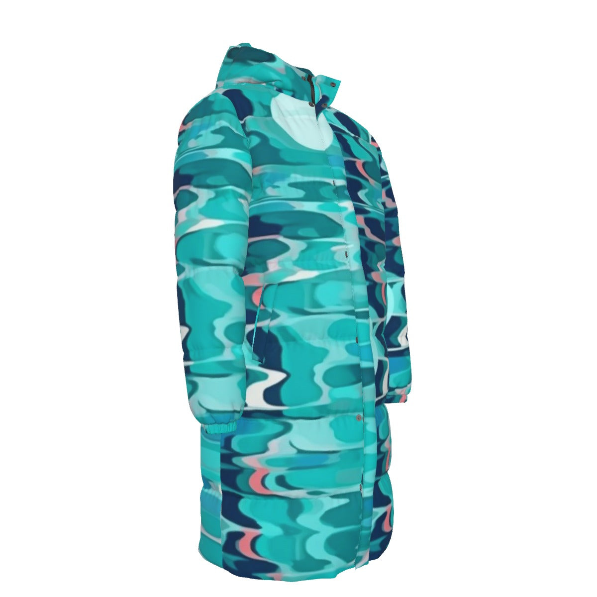WildMystic1 Water Shimmer Unisex Long Down Coat