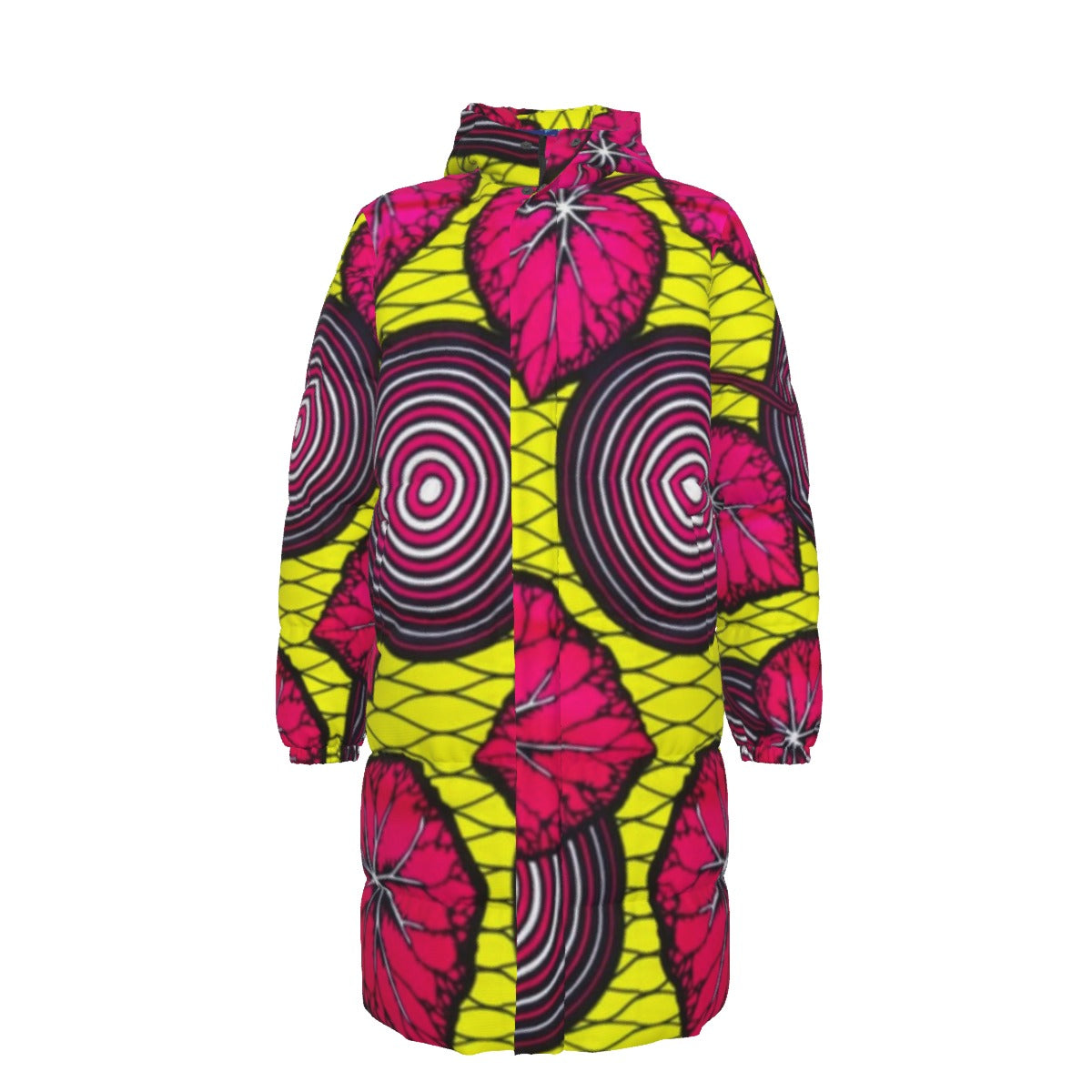 WildMystic1 African Hypno Leaf Unisex Long Down Coat