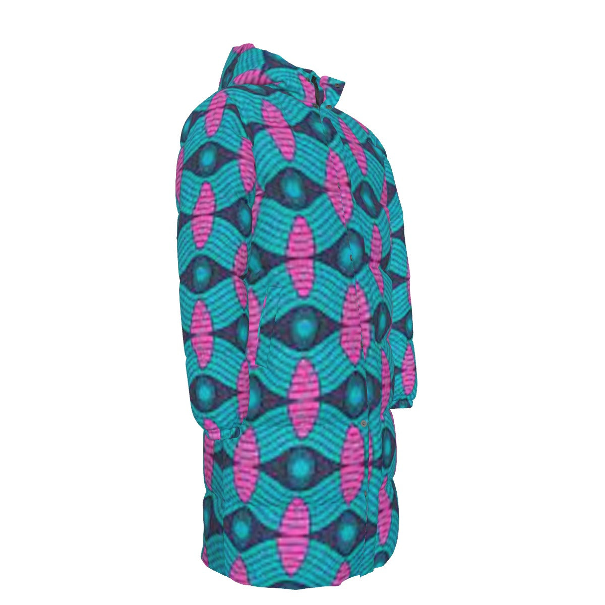 WildMystic1 African Print Unisex Long Down Coat