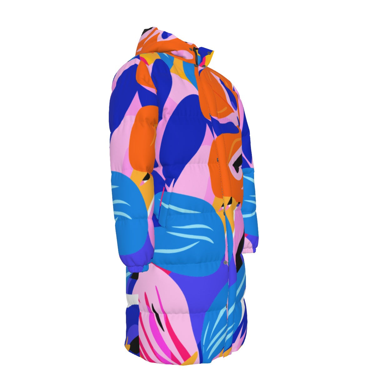 WildMystic1 Colorful Jungle Print Unisex Long Down Coat