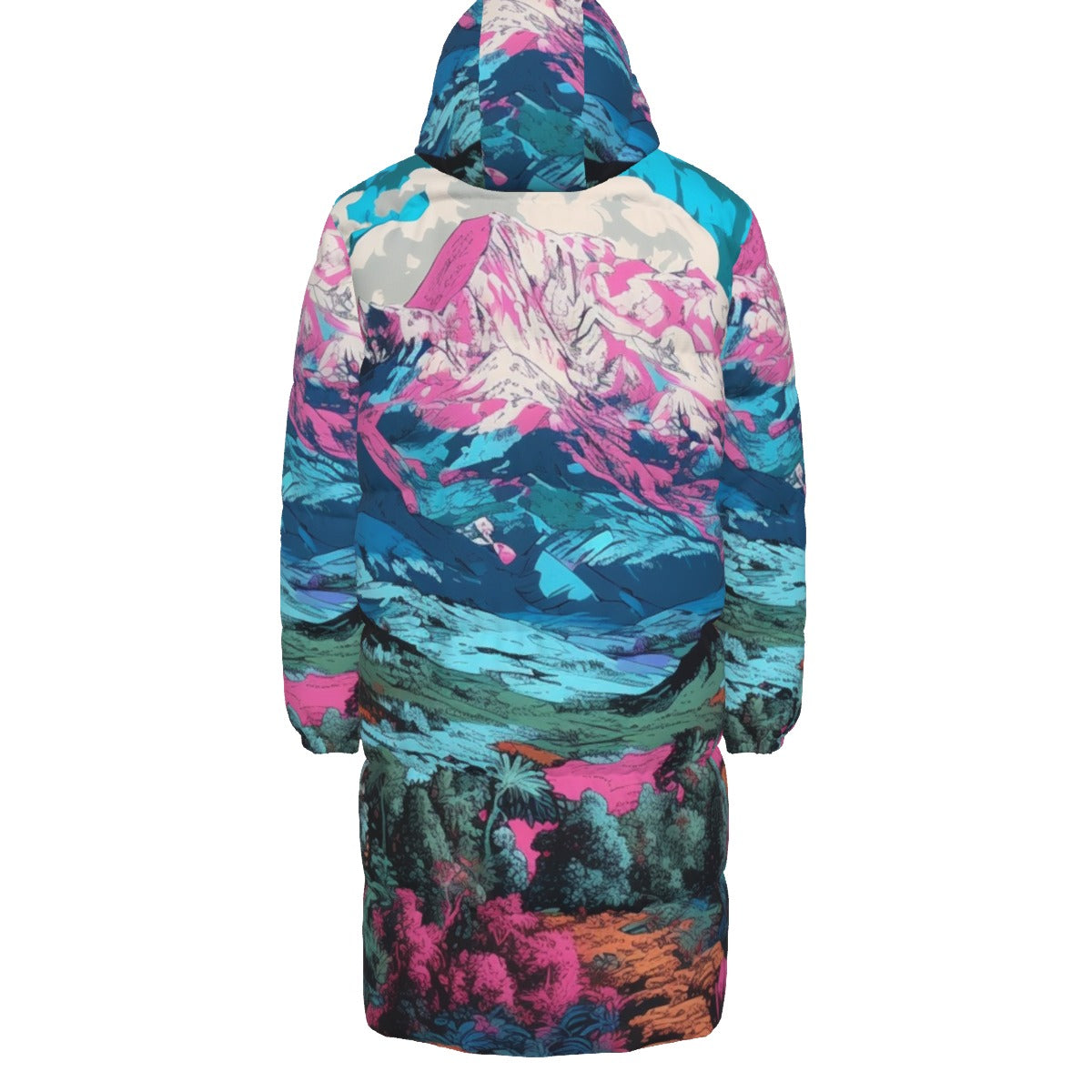WildMystic1 Mountains Unisex Long Down Coat