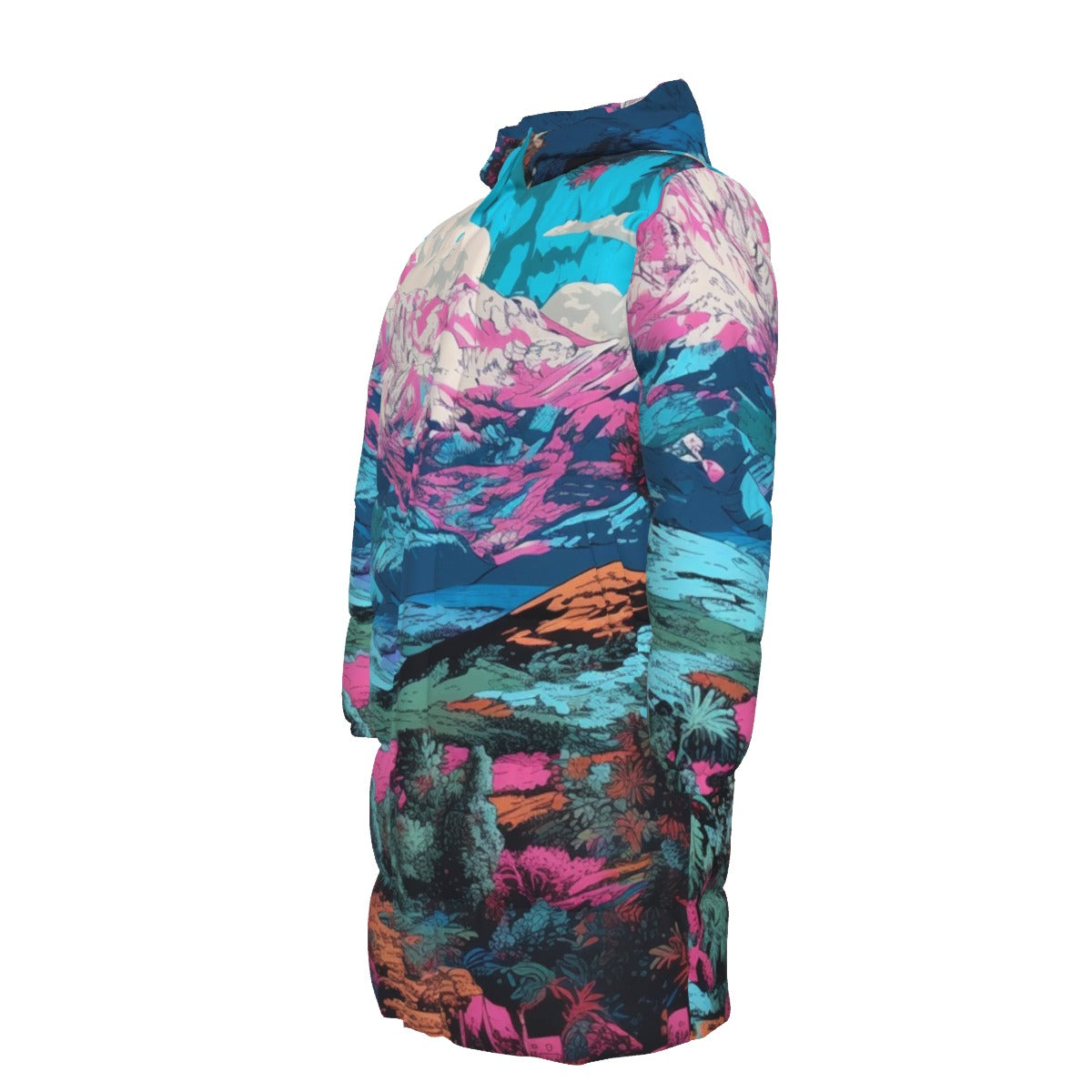 WildMystic1 Mountains Unisex Long Down Coat