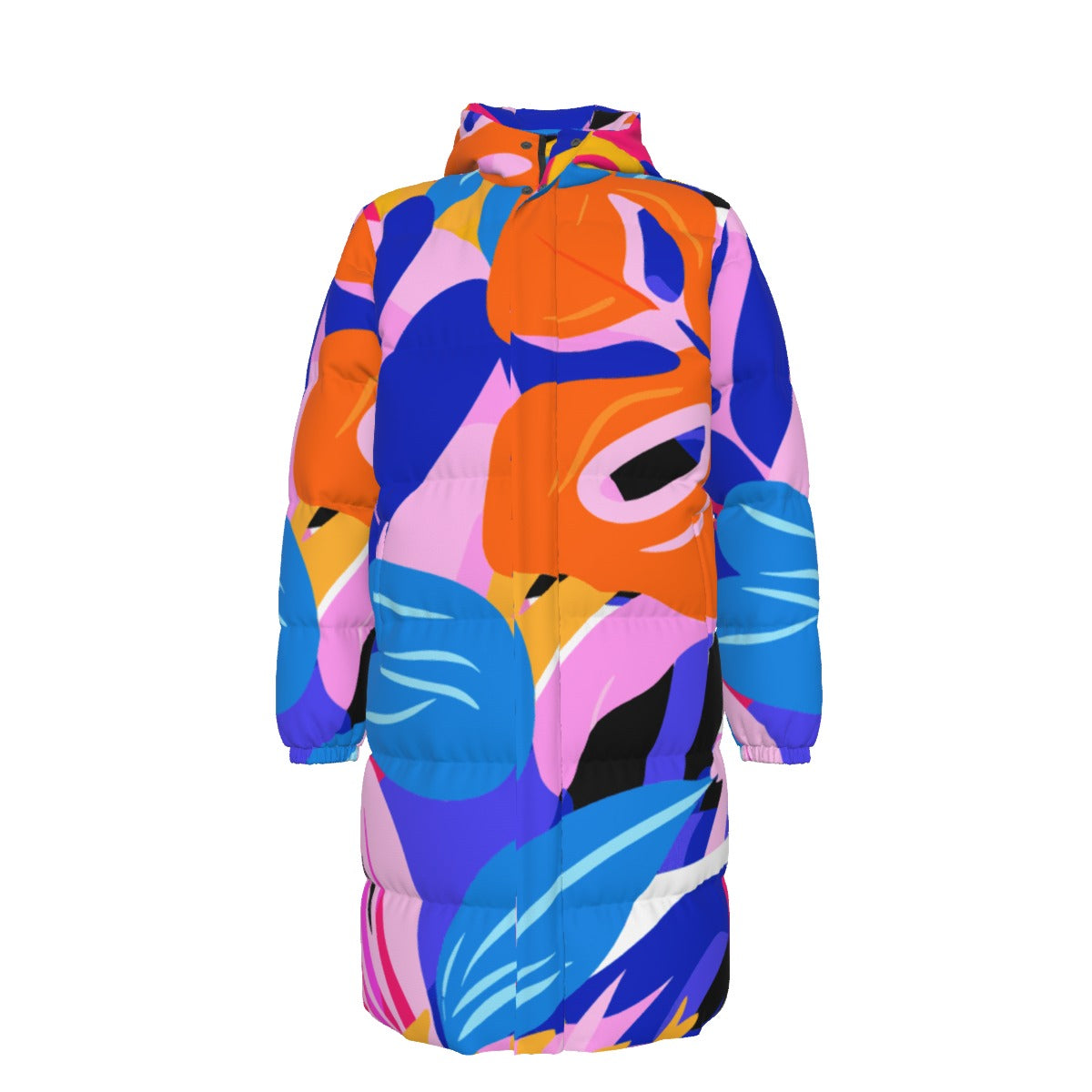 WildMystic1 Colorful Jungle Print Unisex Long Down Coat