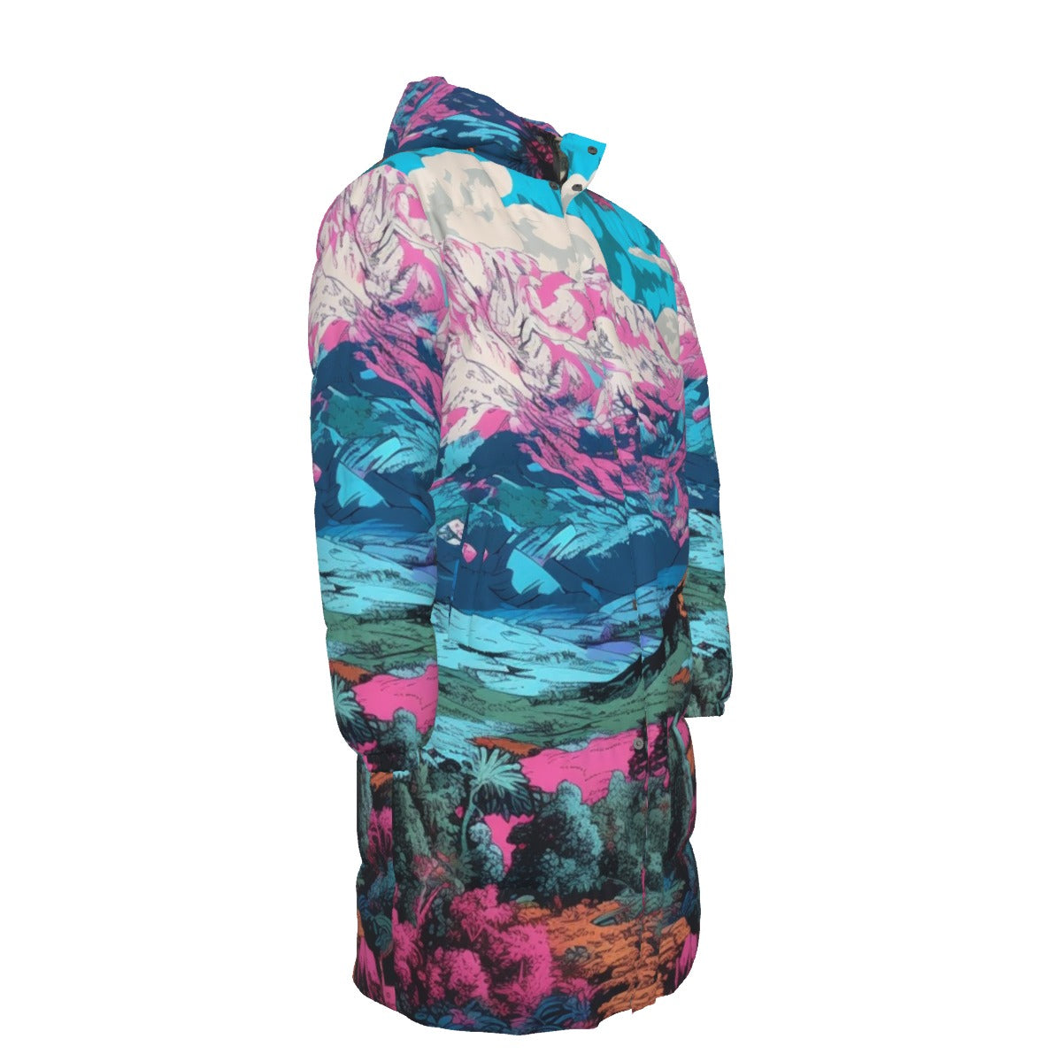 WildMystic1 Mountains Unisex Long Down Coat