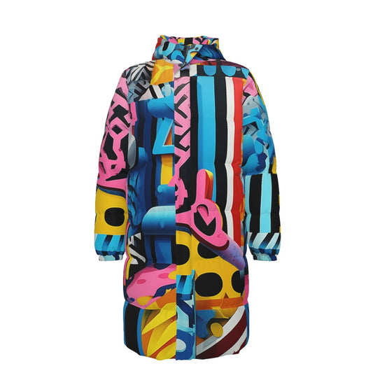 WildMystic1 Get into Gear Colorful Unisex Long Down Coat