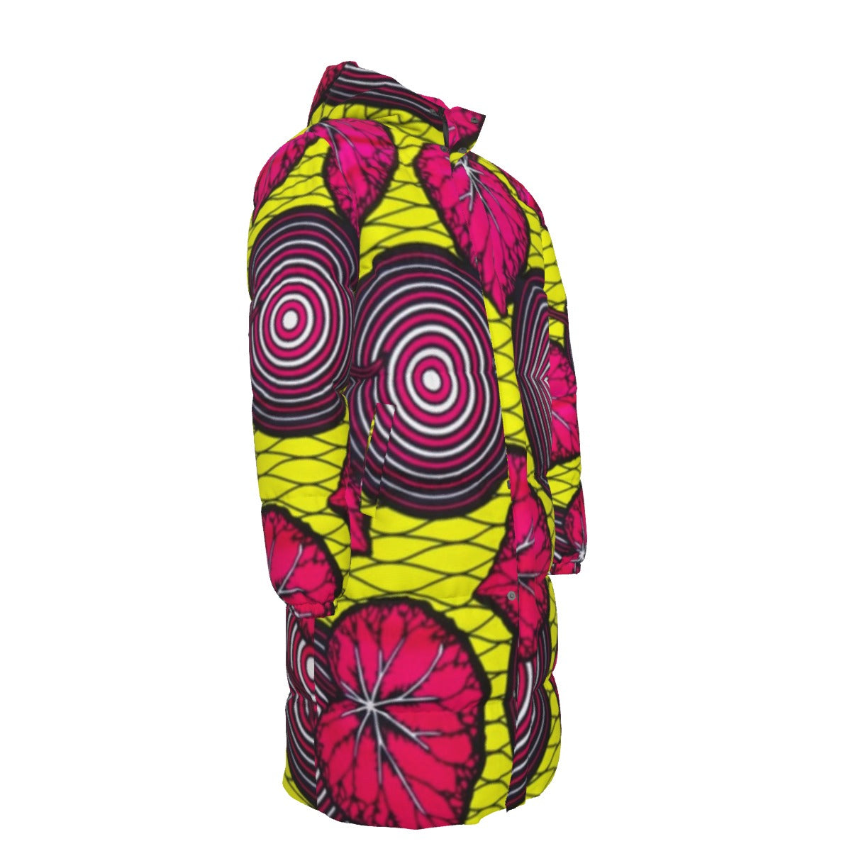 WildMystic1 African Hypno Leaf Unisex Long Down Coat