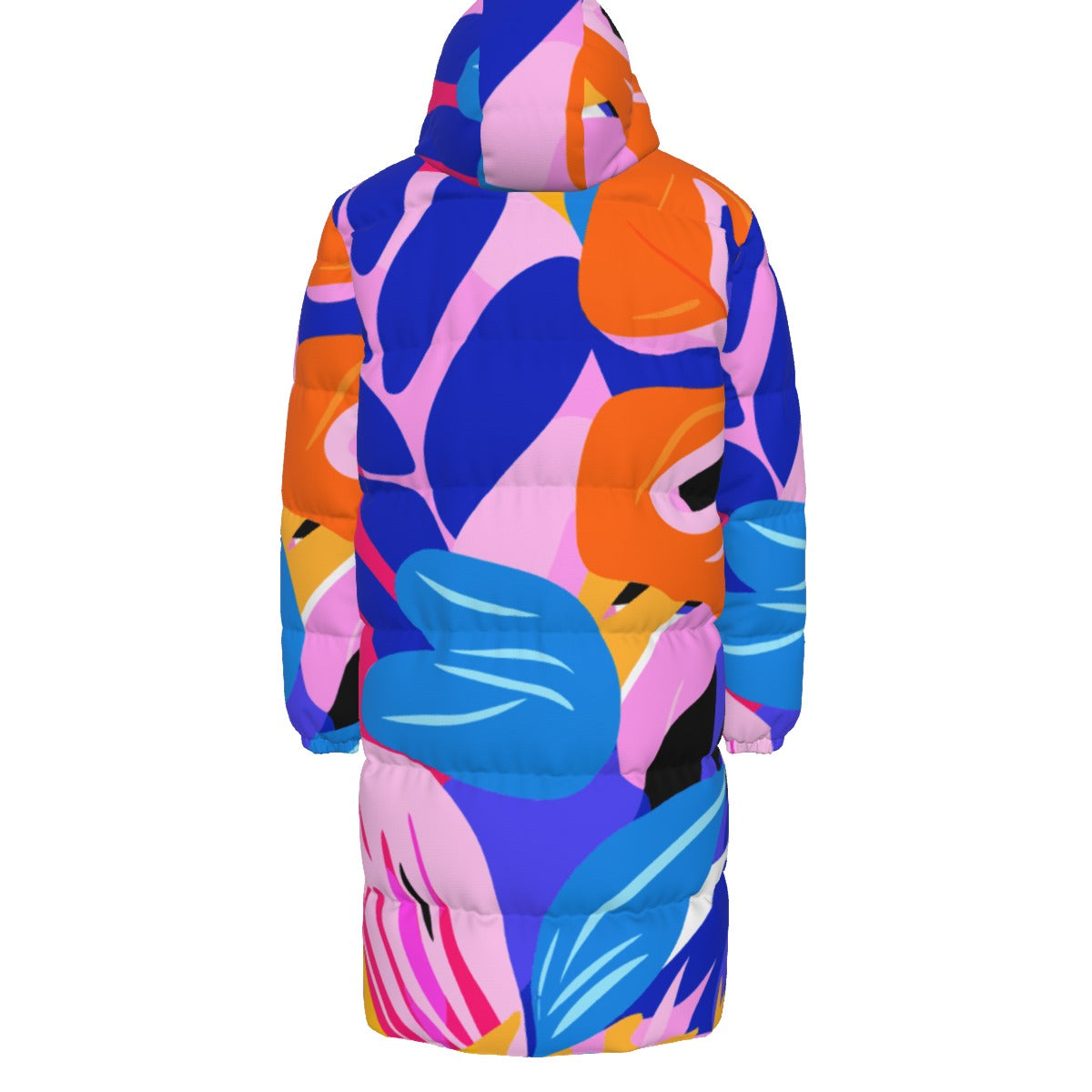 WildMystic1 Colorful Jungle Print Unisex Long Down Coat