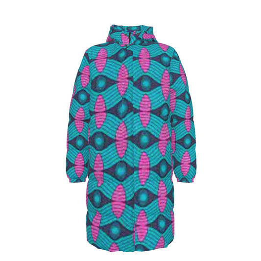 WildMystic1 African Print Unisex Long Down Coat