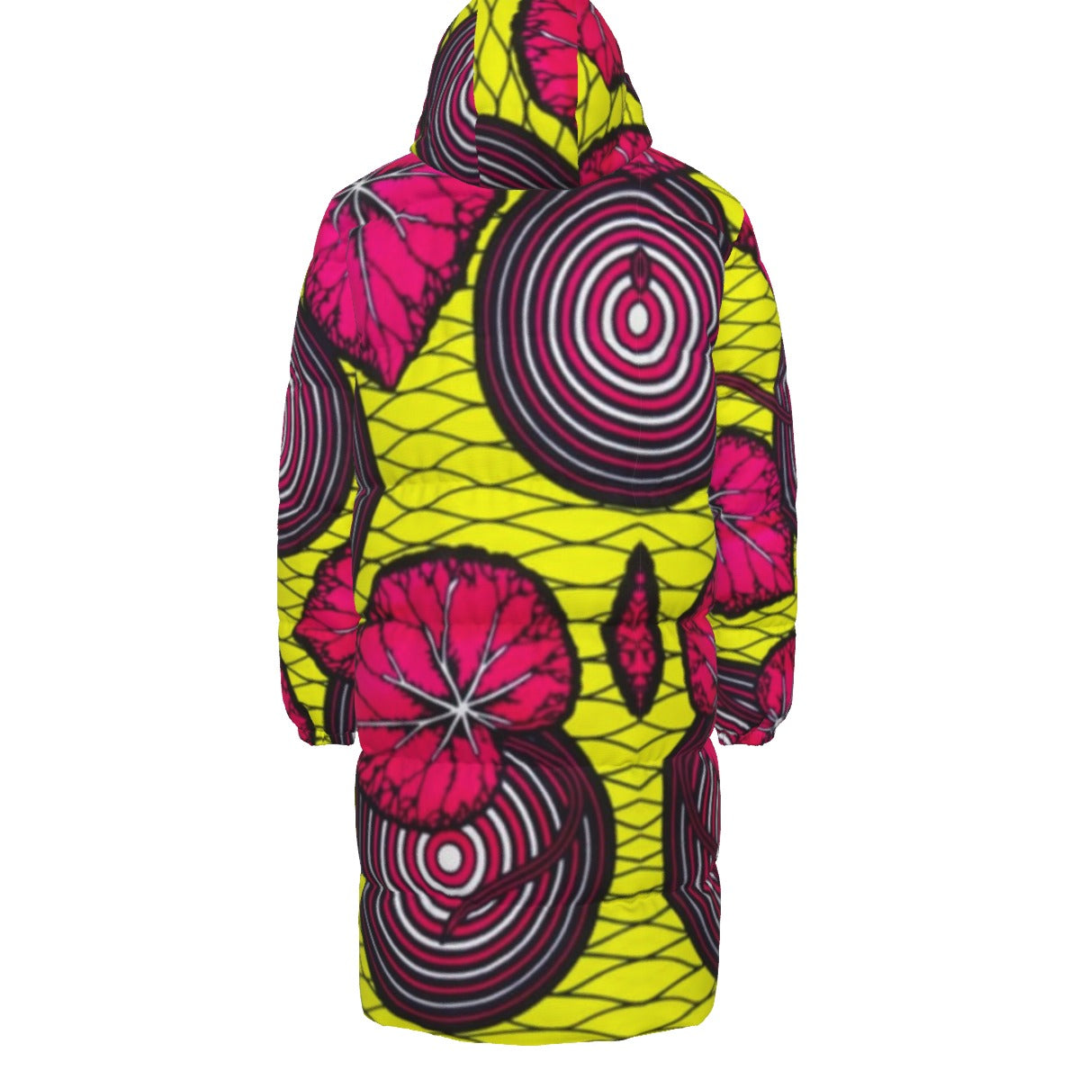 WildMystic1 African Hypno Leaf Unisex Long Down Coat
