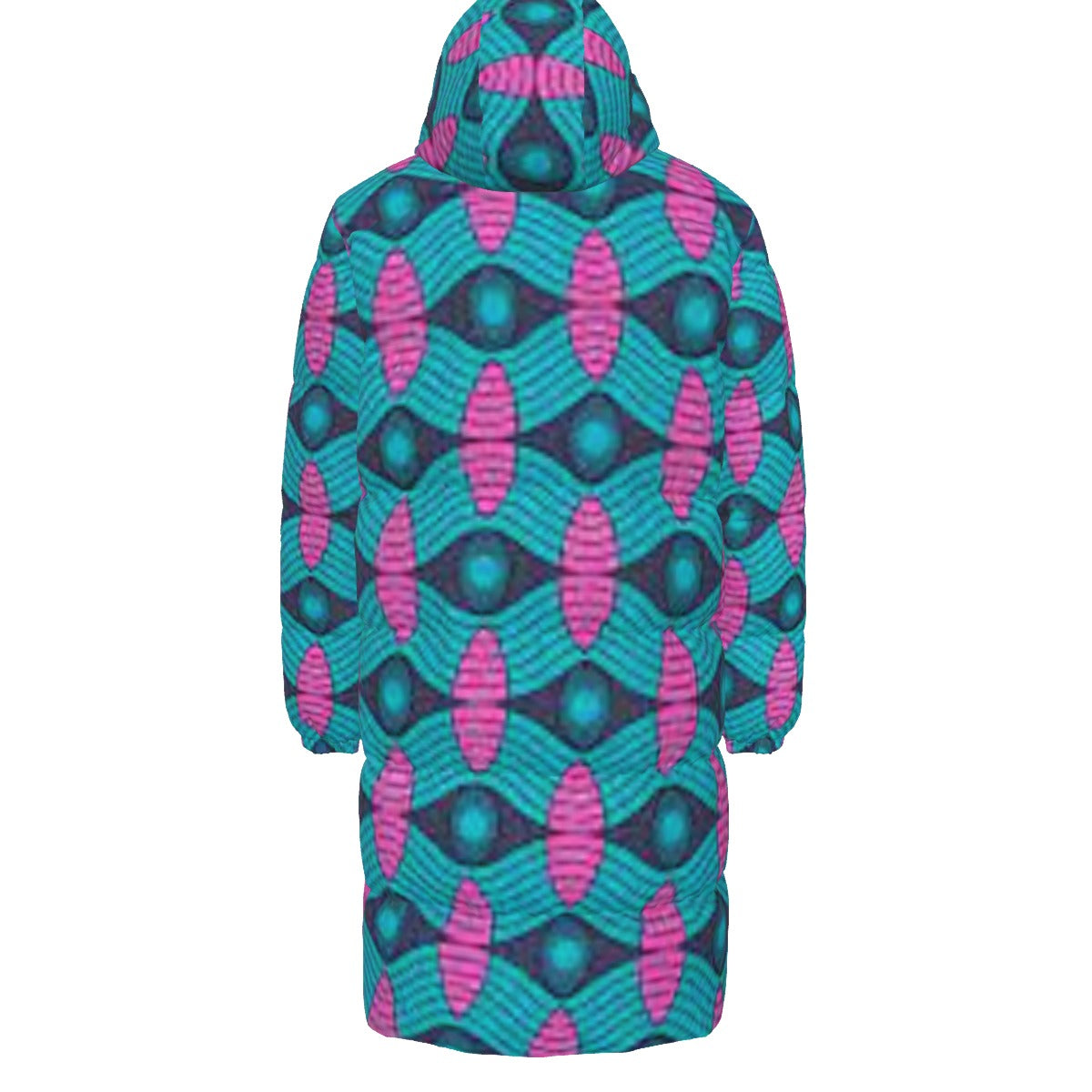 WildMystic1 African Print Unisex Long Down Coat
